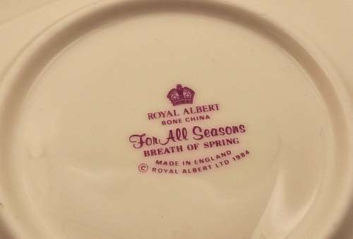 1984 Royal Albert For all Seasons "Breath of Spring" Tea Trio Made in England