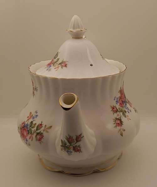 Vintage Royal Albert  "Moss Rose" Tea Pot - Mint Condition - Made in England