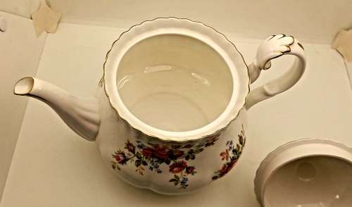 Vintage Royal Albert  "Moss Rose" Tea Pot - Mint Condition - Made in England