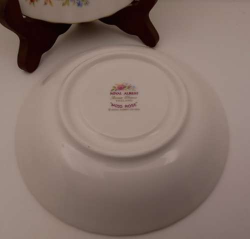 Vintage Royal Albert  "Moss Rose" Tea Trio - Mint Condition - Made in England (6 Available)