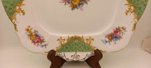 Vintage Paragon Fine Bone China Rockingham Green Cake Plate - By Appointment to the Queen