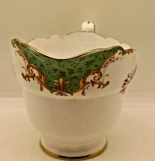 Vintage Paragon Fine Bone China Rockingham Green Creamer- By Appointment to the Queen