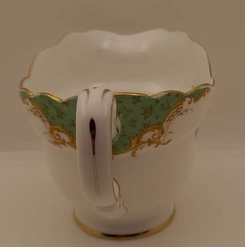 Vintage Paragon Fine Bone China Rockingham Green Creamer- By Appointment to the Queen