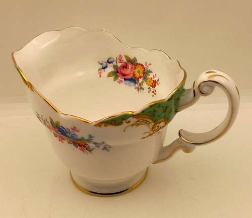 Vintage Paragon Fine Bone China Rockingham Green Creamer- By Appointment to the Queen