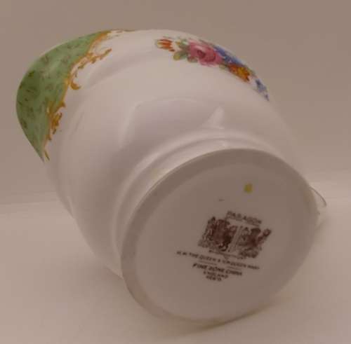 Vintage Paragon Fine Bone China Rockingham Green Creamer- By Appointment to the Queen