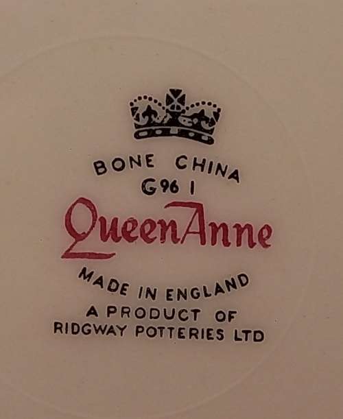 Vintage Queen Anne "G 96 1" Fine Bone China Cake Plate - Ridgway Potteries