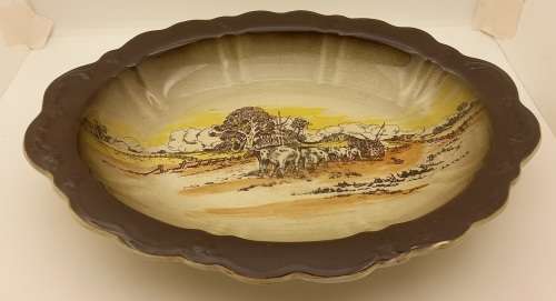 Rare Antique A.J Wilkinson Homeland Series Australia Royal Staffordshire Oval Plate