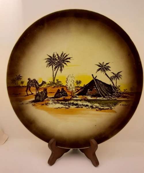 Rare Antique A.J Wilkinson Homeland Series Africa Royal Staffordshire Plate 258mm