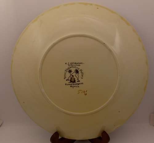 Rare Antique A.J Wilkinson Homeland Series Africa Royal Staffordshire Plate 258mm