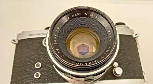 Vintage 1960's MIRANDA SENSOMAT 35mm Camera with 1:1.8 F=50mm Lens-Japan -see more