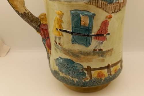 Antique/Vintage Burleigh Ware Large JUG "The Stocks" no 6145 made in England 225x205x130mm