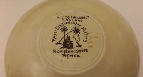 Rare Antique A.J Wilkinson Homeland Series Africa Royal Staffordshire Trio (6 Available)