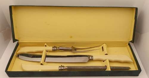 Antique/ Vintage F.C Goodland & Son Sheffield England Carving set in Box