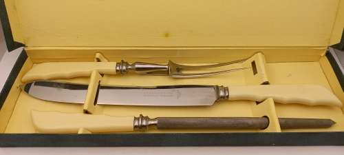 Antique/ Vintage F.C Goodland & Son Sheffield England Carving set in Box