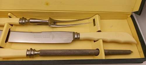 Antique/ Vintage F.C Goodland & Son Sheffield England Carving set in Box