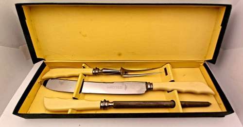 Antique/ Vintage F.C Goodland & Son Sheffield England Carving set in Box
