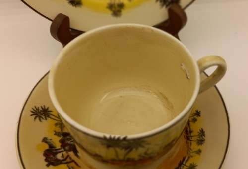 Rare Antique A.J Wilkinson Homeland Series Africa Royal Staffordshire Trio (Cup Damaged)