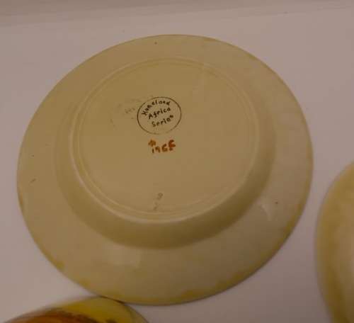 Rare Antique A.J Wilkinson Homeland Series Africa Royal Staffordshire Trio (Cup Chipped and Cracked)