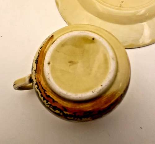 Rare Antique A.J Wilkinson Homeland Series Africa Royal Staffordshire Trio (Cup Chipped and Cracked)