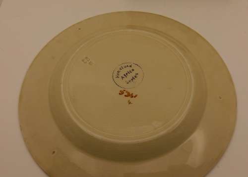Rare Antique A.J Wilkinson Homeland Series Africa Royal Staffordshire 2 Side plates