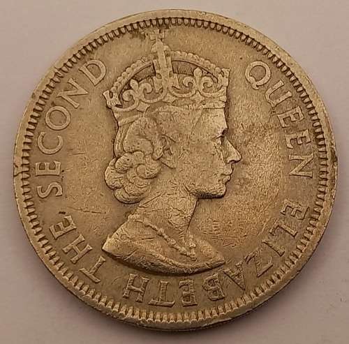 1978  Mauritius 1 Rupee - Elizabeth II 1st portrait