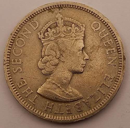 1978  Mauritius 1 Rupee - Elizabeth II 1st portrait