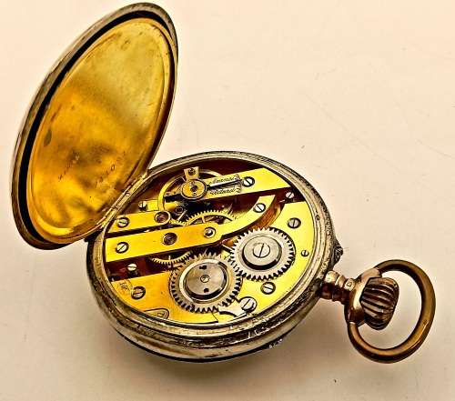 Antique  MK (Michael Kors) Pocket watch not working (for spares) see all photos (lens is loose)