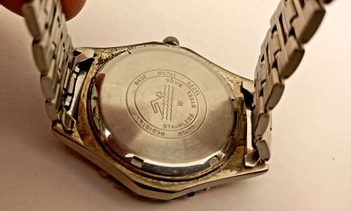 Pre-owned Mens SAAF 75 Years (Logo) Quarts watch with Stainless steel Strap-  WORKING