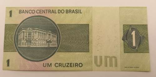 1975 Brazil 1 Cruzeiro 2nd edition, 1st family, 2nd type UNC - there are some writing on the note
