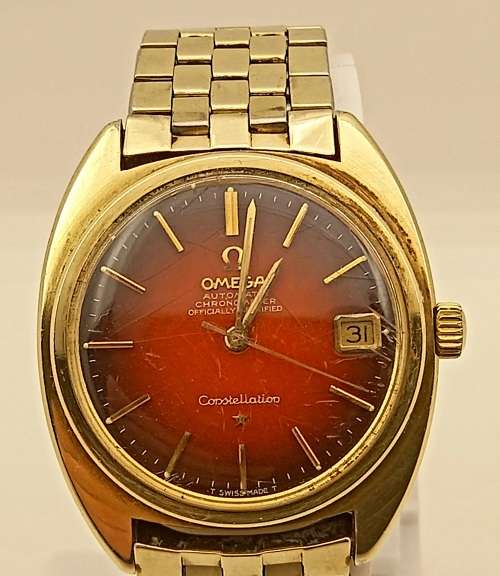 Pre-owned Vintage OMEGA Constellation Automatic Chronometer watch -in box -Working -Glass scratched