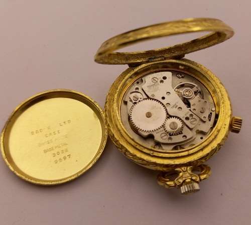 Vintage 1960 s Mentor Swiss Made by Bader 17 Jewel Gold plated Pocket watch 3022 5355 Hand wind bobshop .za
