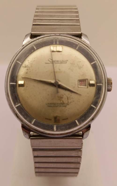 Vintage SORNADAT Swiss made Mens Mechanical watch 21 Jewels- Unbreakable Main Spring -Runs then stop
