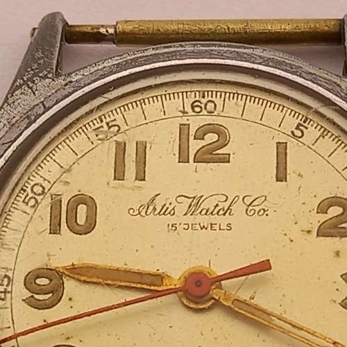 Antique Artis? Swiss Watch 15 Jewels Fonte injectes (not running but second hand moves sometimes)