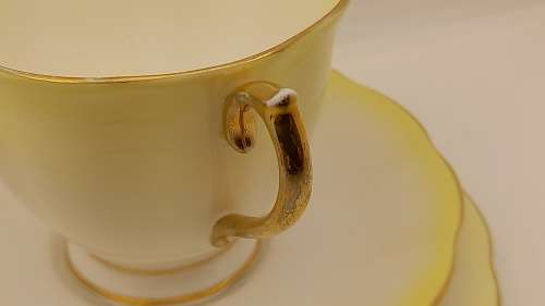 Royal Albert Rainbow Yellow tea Trio (cup has a chip on bottom rim)