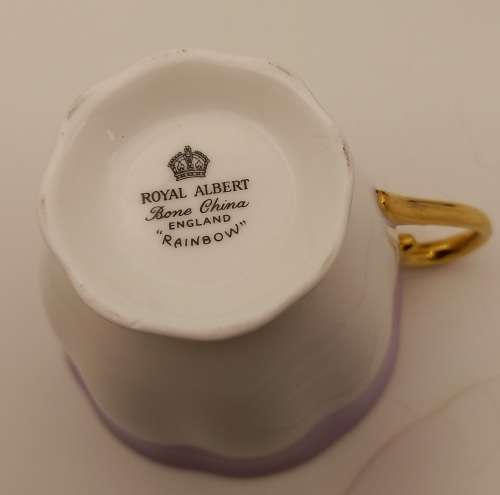 Royal Albert Rainbow Purple tea Trio