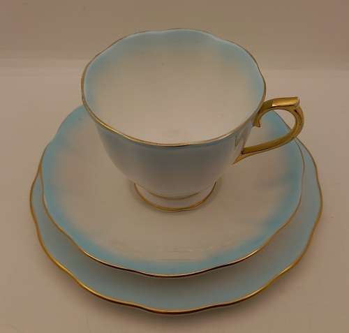 Royal Albert Rainbow Light Blue tea Trio
