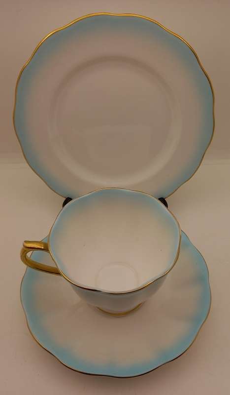 Royal Albert Rainbow Light Blue tea Trio