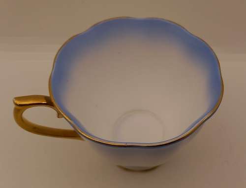 Royal Albert Rainbow Blue  tea Cup (small Chip on Base)