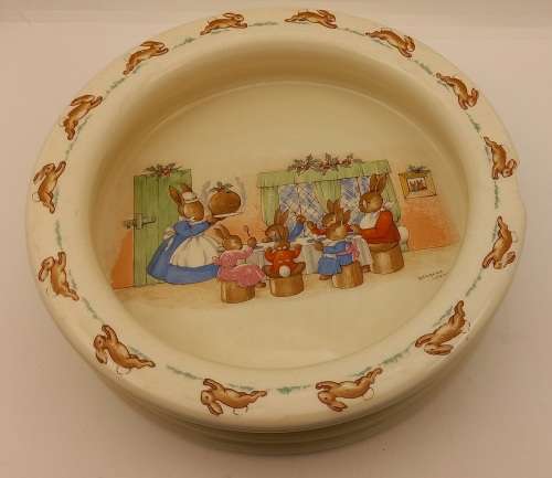 Large Vintage Royal Doulton BUNNYKINS Bowl 45x190mm- Chipped see Photos