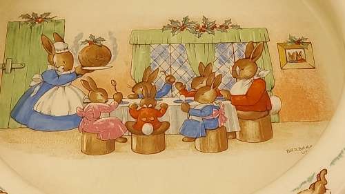 Large Vintage Royal Doulton BUNNYKINS Bowl 45x190mm- Chipped see Photos