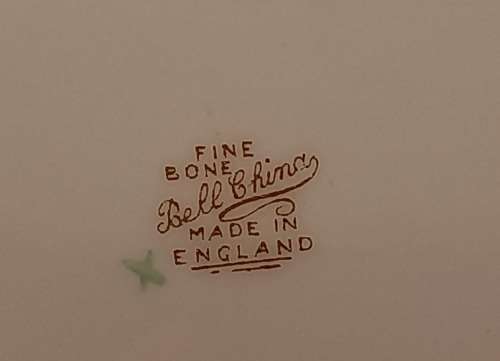Vintage Fine Bone Bell China Cake Plate Made in England 254mmx240mm