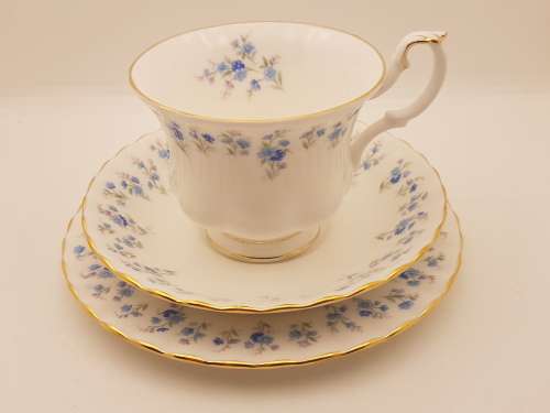 Vintage Royal Albert `Memory Lane` Bone China Trio - Mint condition- 6 available