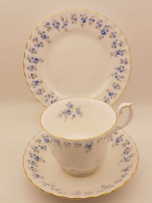 Vintage Royal Albert `Memory Lane` Bone China Trio - Mint condition- 6 available