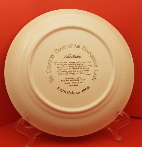 Vintage Noritaki Wall Plate 264mm- The Country Diary of an Edwardian Lady -Ireland