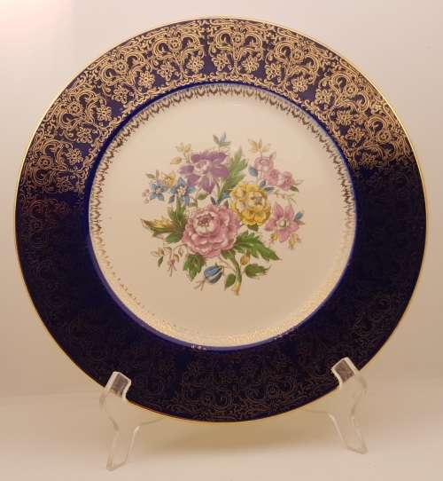 large 270mm Vintage COSMOPOLITAN Service Plate 23 Karat Gold - Made in the U.S.A