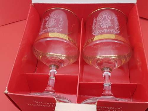 A Pair of 1981 Royal Wedding Commemorative Goblets -Still in Box