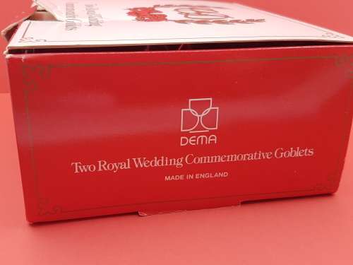 A Pair of 1981 Royal Wedding Commemorative Goblets -Still in Box