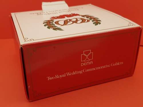 A Pair of 1981 Royal Wedding Commemorative Goblets -Still in Box