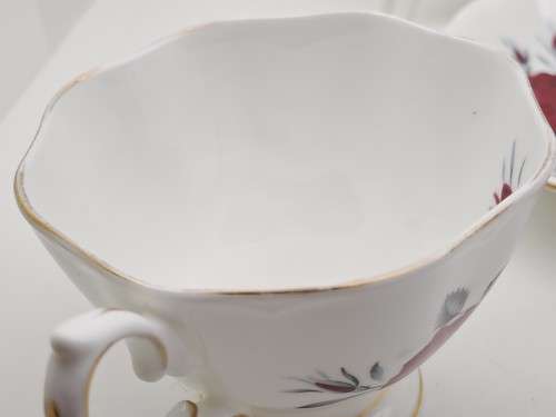 Vintage Royal Albert Bone China `Sweet Romance` Trio -see condition