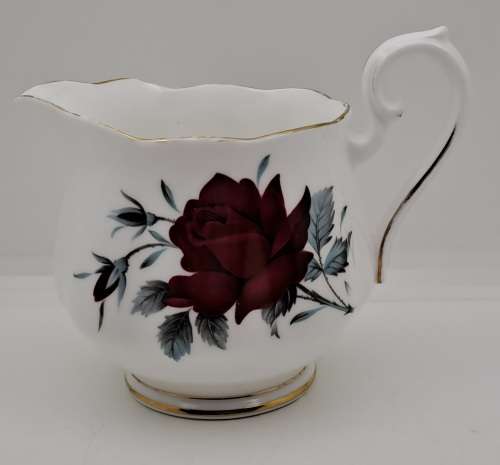 Vintage Royal Albert Bone China `Sweet Romance` Creamer -Gold trim have some wear